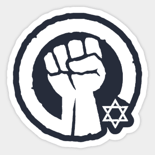 I stand with Israel - Solidarity Fist (white blue) Sticker